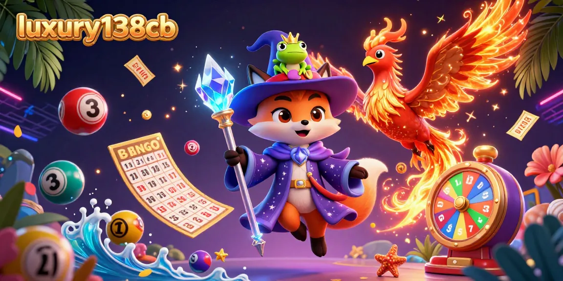 Engage with luxury138cb's exciting gaming adventure featuring vibrant casino elements and dynamic characters.