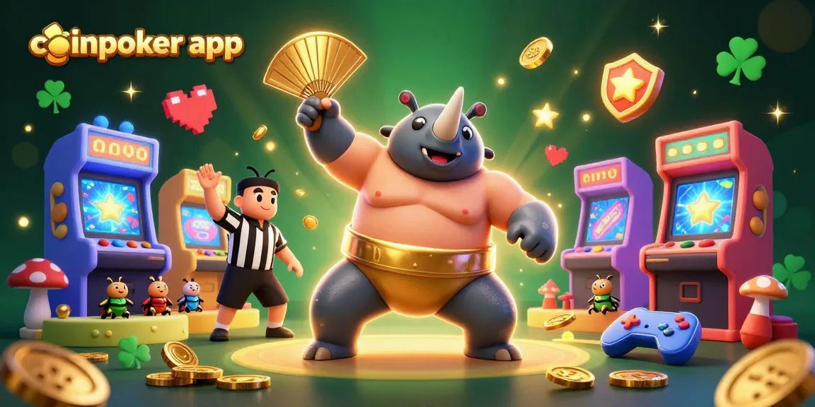 Profitez de l'application CoinPoker pour un jeu de poker palpitant avec des personnages animés dynamiques.