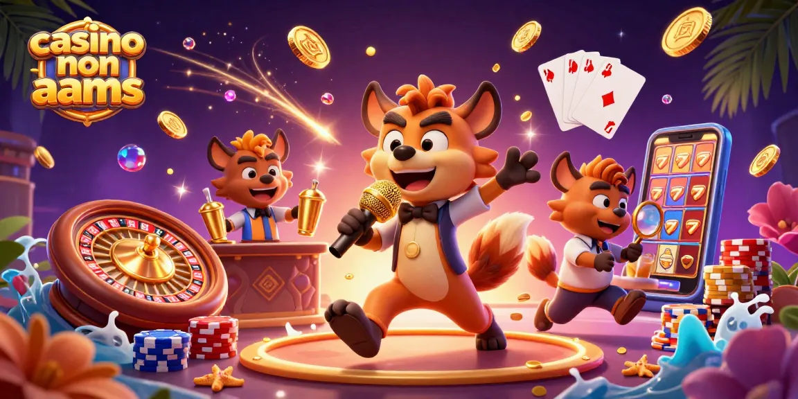 Esplora i casinò non AAMS con scene vivaci e divertenti tra giochi e premi sfarzosi.