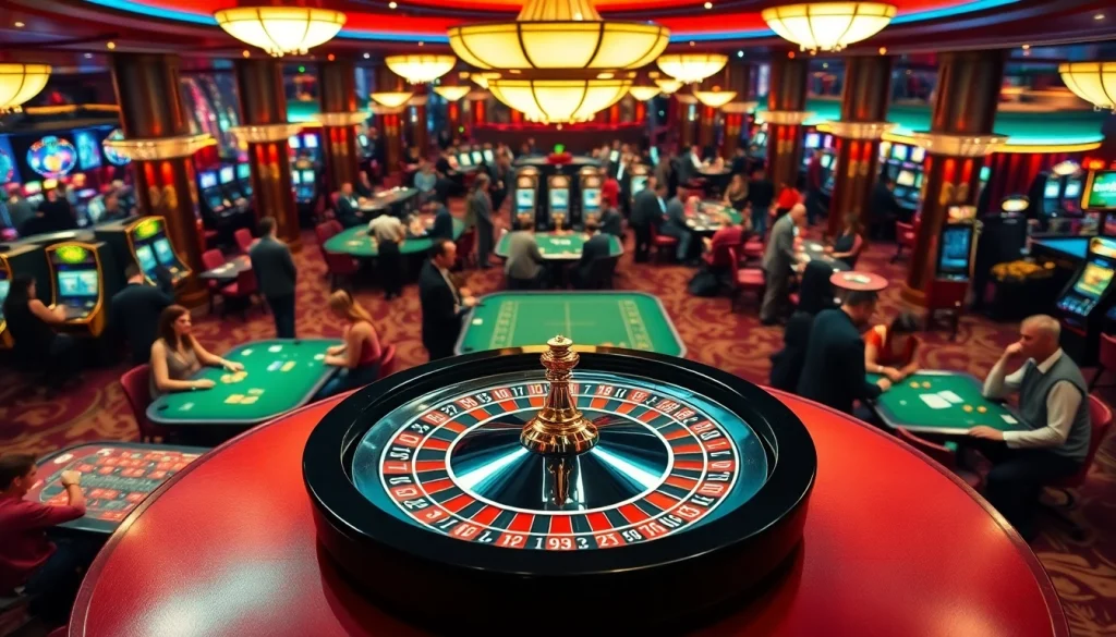 Menang besar di QQWIN4D dengan suasana kasino yang meriah dan penuh warna.
