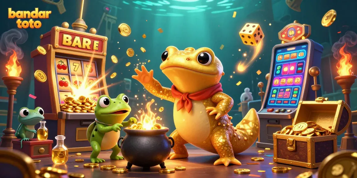 Experience the thrill of bandar toto with alchemists and golden treasures in a vibrant casino scene.