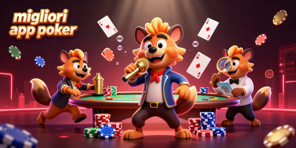 Gioca con le migliori app poker mentre un divertente gruppo di iene intrattiene in un casinò.