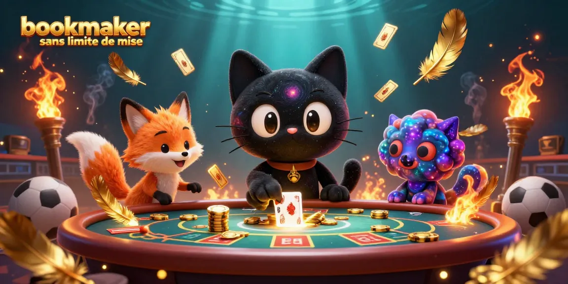 Pariez sur le bookmaker sans limite de mise avec des personnages 3D captivants dans un casino cosmique.
