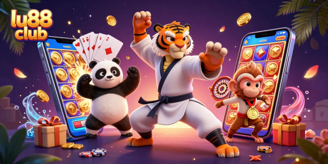 Experience thrilling gaming adventures at lu88 club with dynamic characters and casino elements.