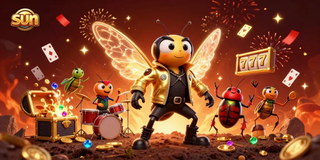 Experience thrilling wins with sun-themed casino fun in a vibrant, dynamic 3D illustration.