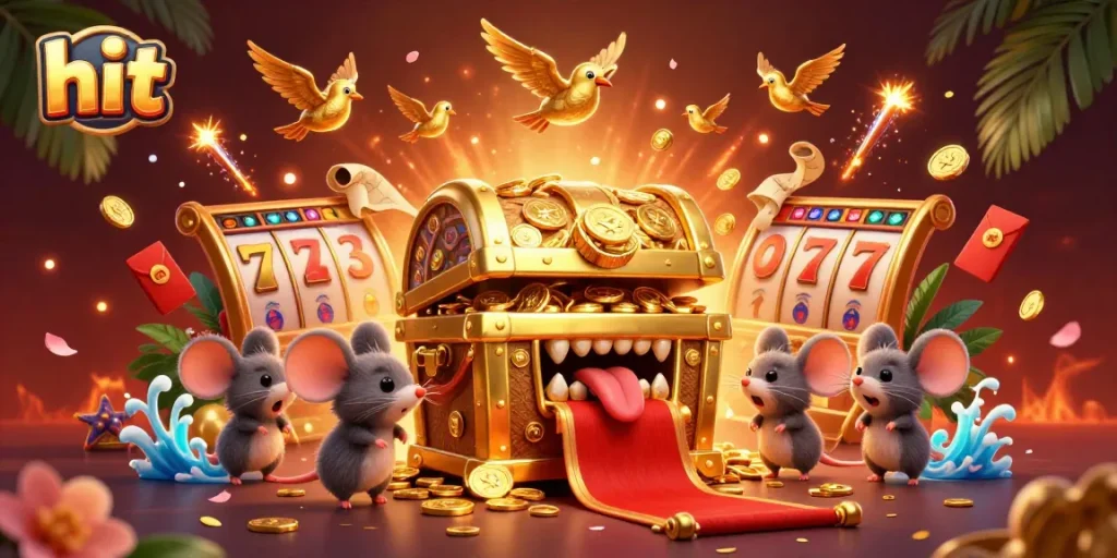 Experience thrilling hits at the vibrant slot gaming scene featuring rich visuals and enticing treasures.