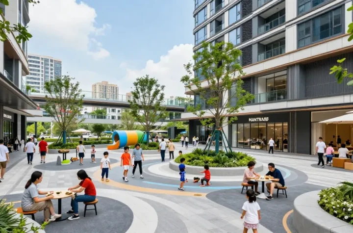Experience vibrant community life at MANTRA88 commercial properties with diverse entertainment options.