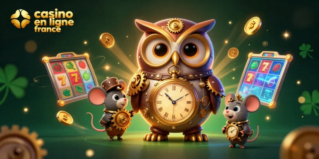 Jouer à des jeux sur le casino en ligne France avec un hibou voyageur et des machines à sous