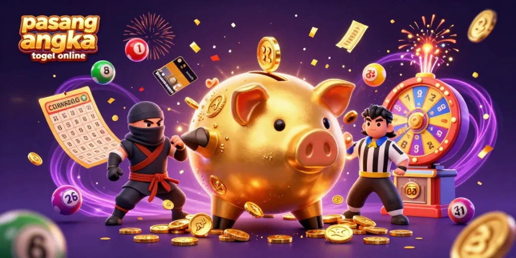 Win big with pasang angka togel online as the golden piggy bank sumo wrestler shakes a bounty of coins!