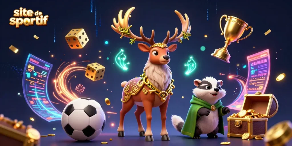 Pariez sur site de paris sportif avec un robuste cerf celtique entouré d'une ambiance festive.