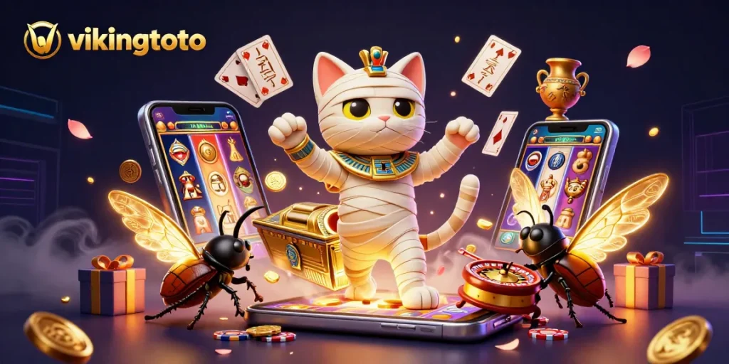 Pemain slot gacor vikingtoto yang seru dengan karakter menarik dan suasana kasino yang memikat.