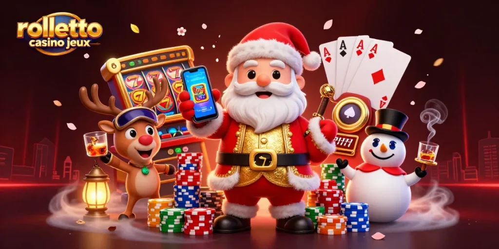 Découvrez les jeux de Rolletto casino avec cette illustration pleine de vie et de diversité.