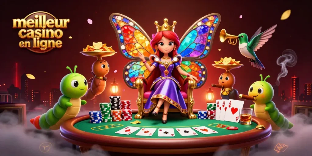 Créer des stratégies gagnantes au meilleur casino en ligne avec illustration vive et dynamique.