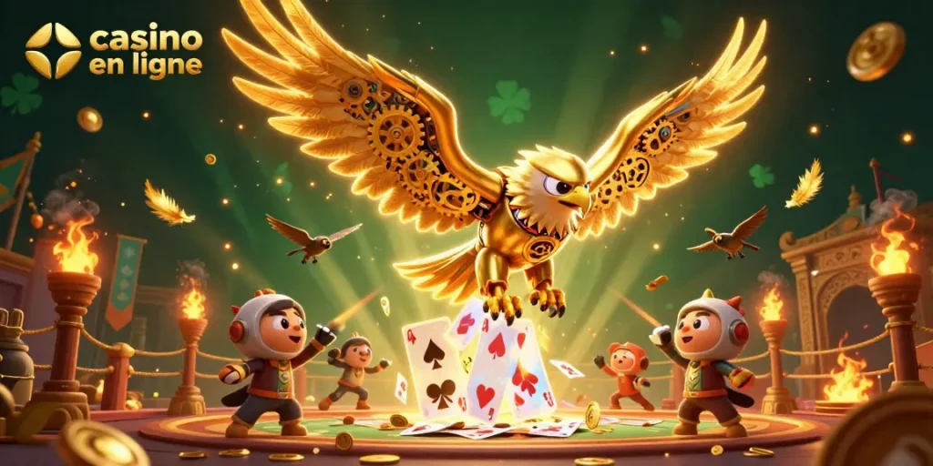 Vivez le frisson et la chance au casino en ligne avec ce héros cybernétique et ses partenaires.