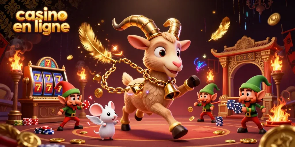 Visitez notre casino en ligne animé avec Krampus, une souris ange et des elfes pour une expérience festive.