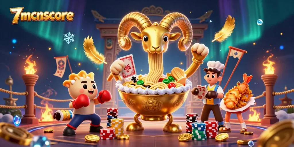 Engage with exciting 7mcnscore gaming featuring vibrant characters and casino elements.