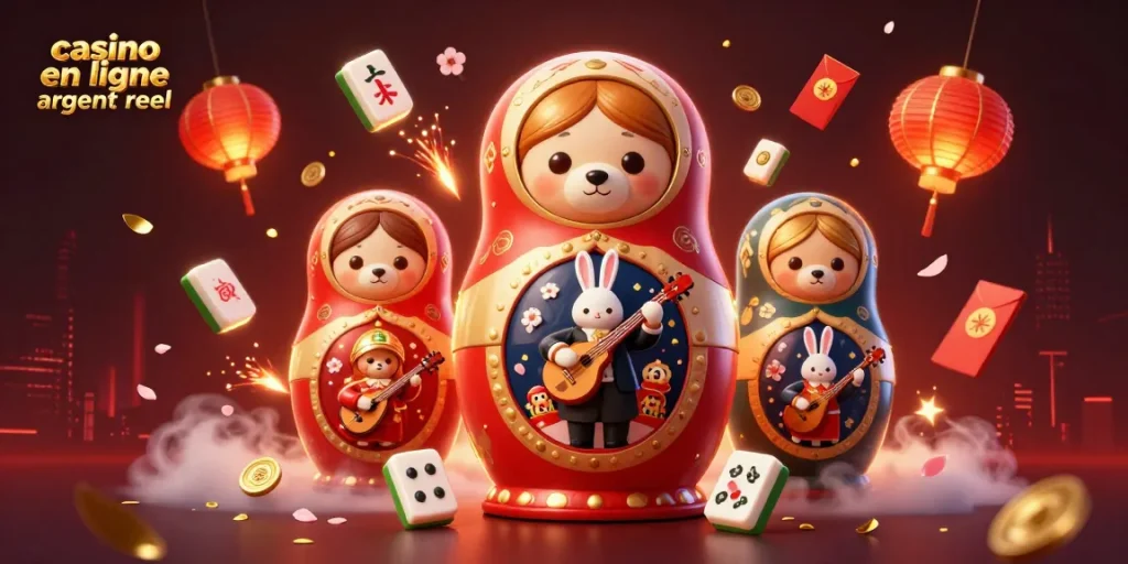 Jouez au casino en ligne argent réel avec de petits ours en tenue de dealers et un lapin musicien.