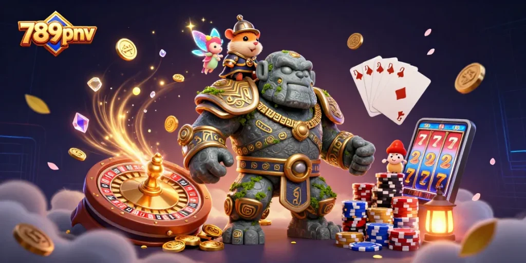 Experience thrilling gaming adventures on 789pnv with dynamic casino scenes and enchanting characters.