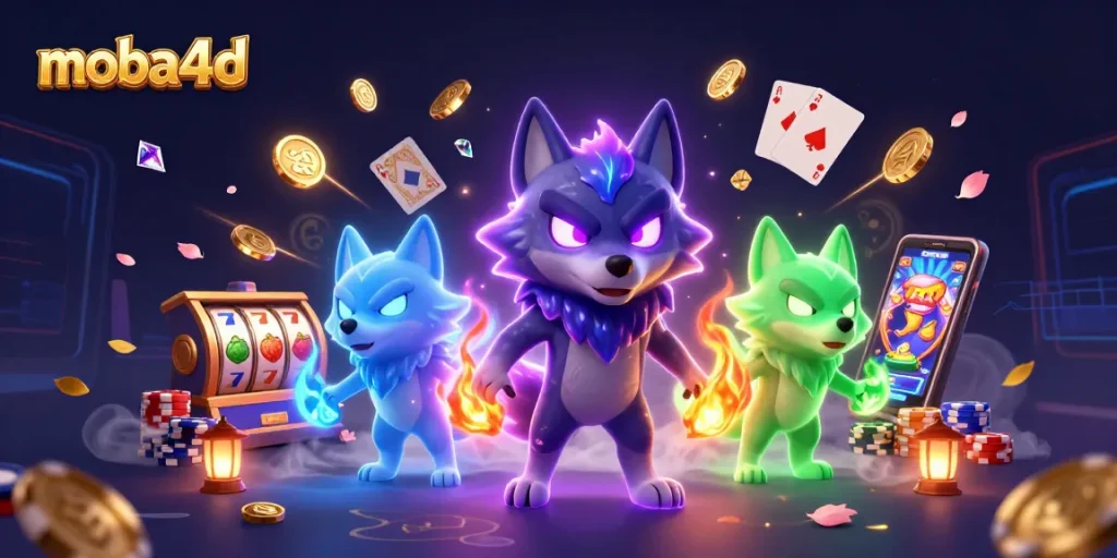 moba4d showcases thrilling slot action with shadow wolves and dynamic casino elements
