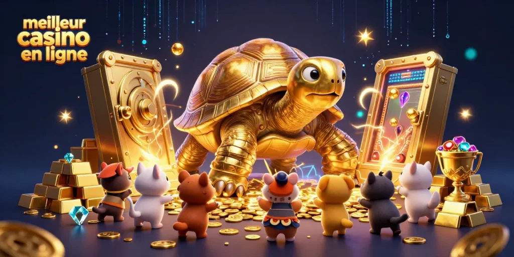 Profitez de l'excitation des jeux au meilleur casino en ligne avec une scène animée et dynamique!