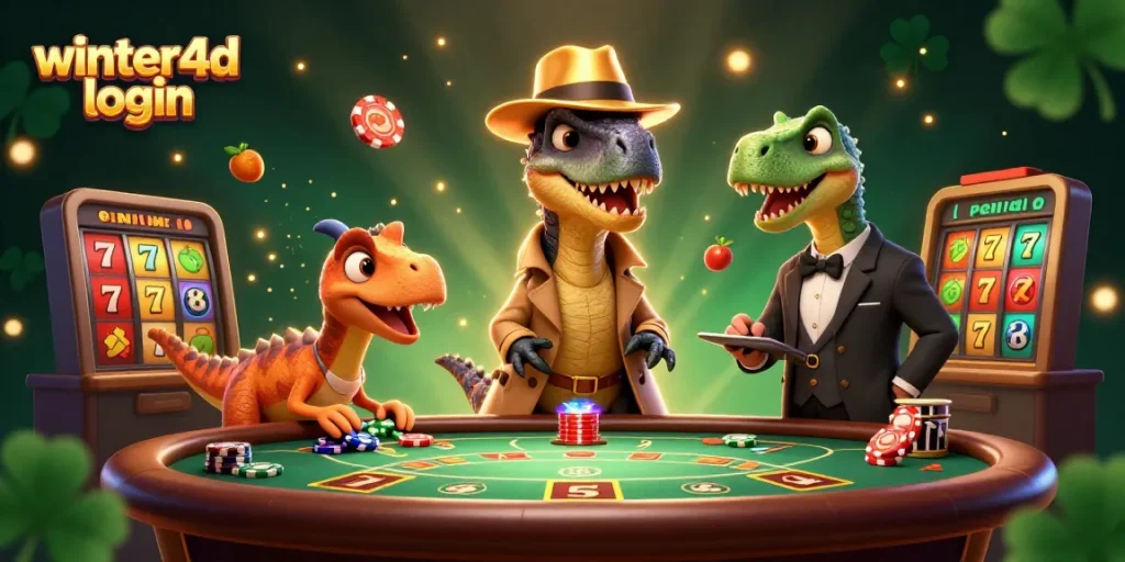 Periksa winter4d login sambil menyaksikan aksi seru di meja permainan slot yang dipenuhi chip emas