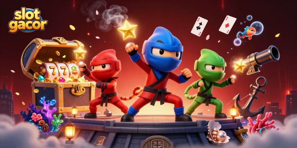 Melihat slot gacor saat tim ninja chameleon beraksi di kasino dengan harta karun menggiurkan