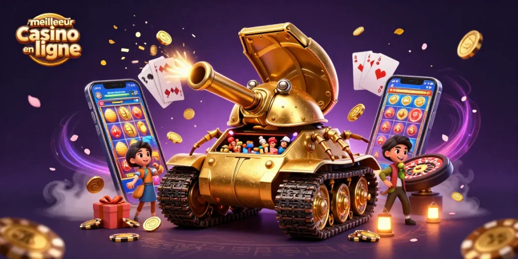 Gagnez avec le meilleur casino en ligne dans une illustration 3D animée captivante.
