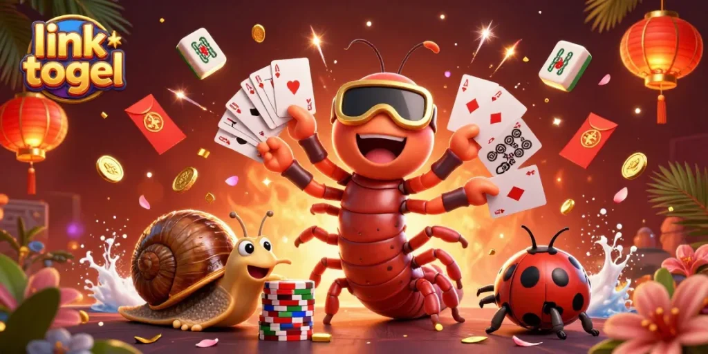 Engage with link togel as a vibrant scene celebrates luck and excitement in gambling.