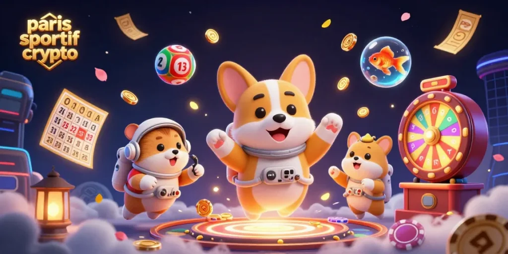 Jouez aux paris sportifs crypto tout en découvrant des personnages animés dans un casino spatial.