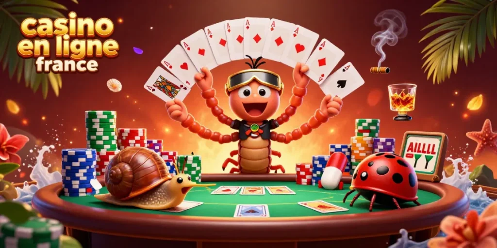 Profitez des tables avec un dealer cartoon dans un casino en ligne en France, ambiance chaleureuse et vibrante.
