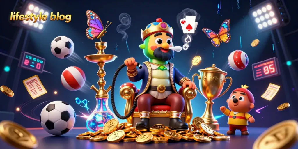Engage with this vibrant lifestyle blog scene showcasing dynamic sports gambling elements.