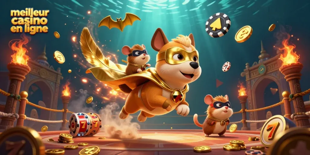 Jouez au meilleur casino en ligne avec nos personnages héroïques en action dans un monde vibrant